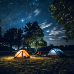 Camping under the stars