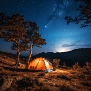 Camping under the stars