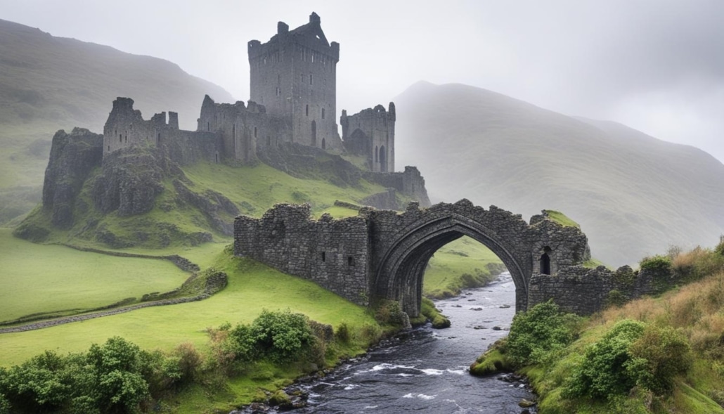 Scottish castle ruins
