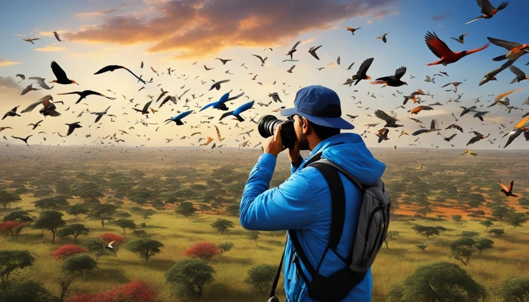 birdwatching in the Serengeti