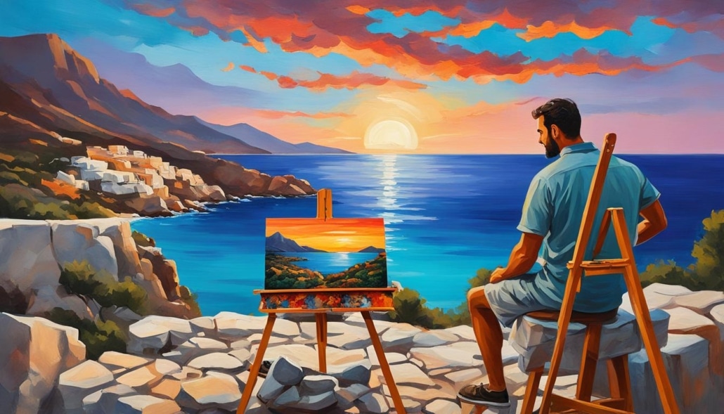 painting vacation in Crete
