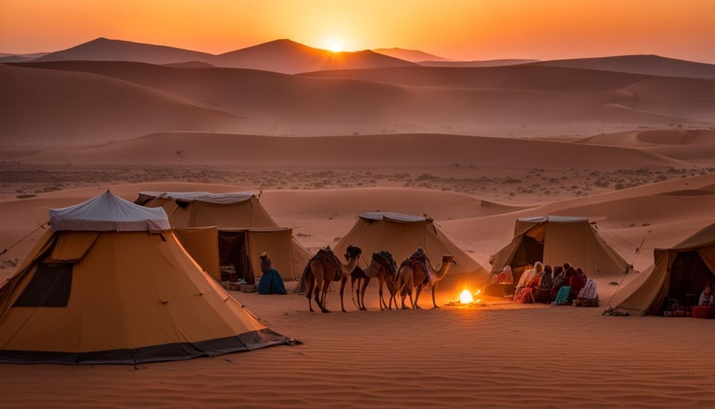 Accommodation options in the Sahara Desert